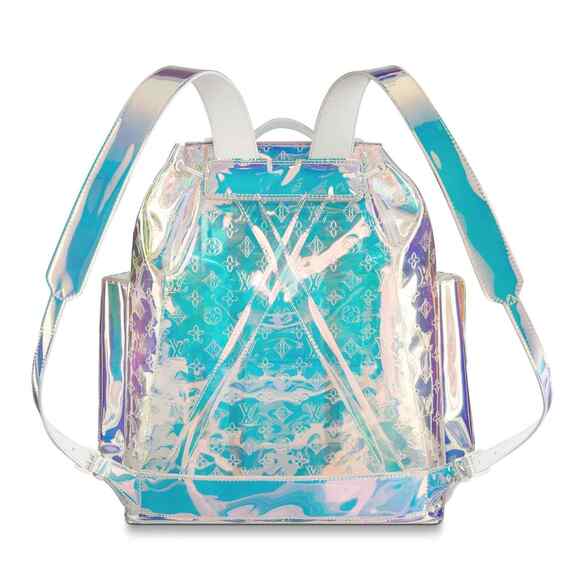 Louis Vuitton Christopher GM Prism Iridescent Monogram PVC Logo Backpack Bag - Picture 10 of 12